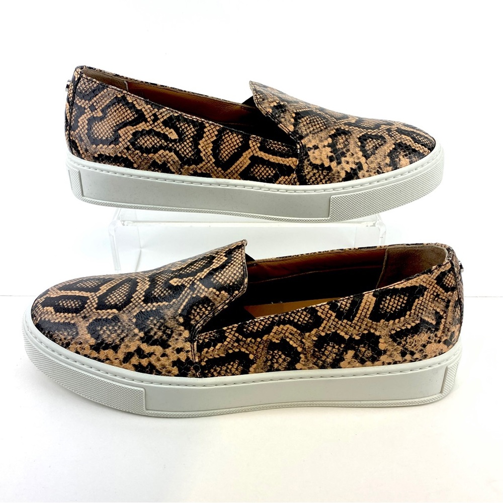 Aquatalia Onida Snake Print Leather Slip-on Sneakers size 11